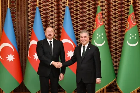 İlham Əliyevin Berdiməhəmmədov ilə təkbətək görüşü başladı - FOTO