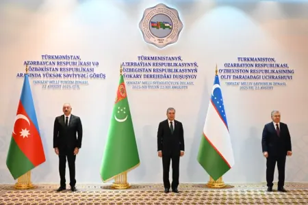 Üç türk ölkəsinin lideri görüşdü - FOTOLAR