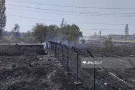 Xaçmaz Olimpiya İdman Kompleksinin yaxınlığında yanğın olddu - FOTO