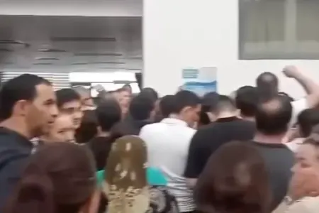 Abşeron xəstəxanasında izdiham - VİDEO