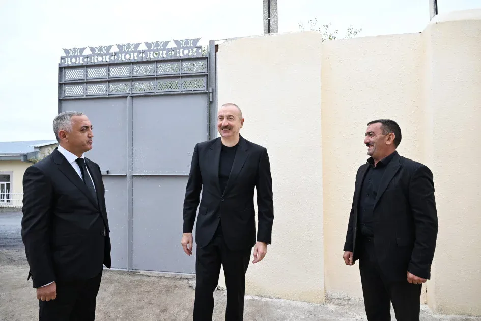 Dövlət başçısı Seyidbəyliyə getdi - FOTO