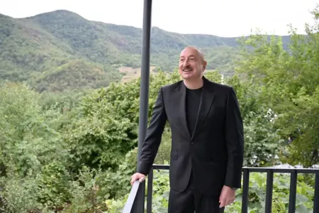 Prezident Xocalının Badara kəndində - FOTO