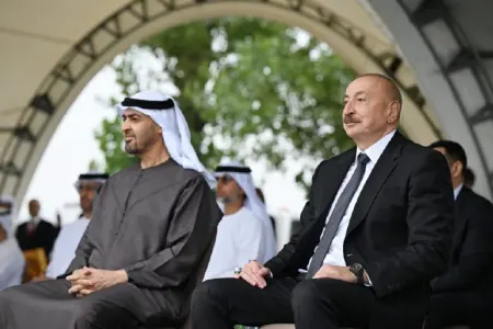 Prezidentlər Qarabağ atlarının şousunu izlədi - FOTO