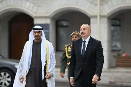 Prezident BƏƏ lideri ilə görüşündən video paylaşdı