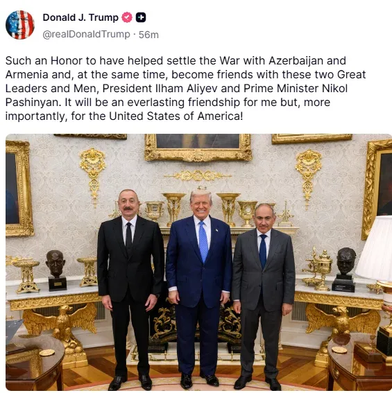 Trampdan Azərbaycanla bağlı növbəti paylaşım - Foto