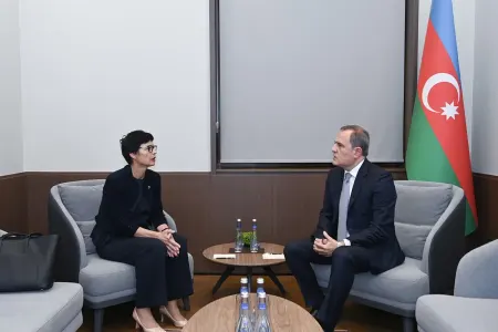 Ceyhun Bayramov AK komissarı ilə bölgədəki vəziyyəti müzakirə etdi - Fotolar
