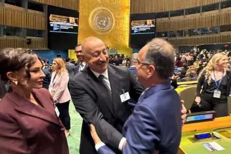 Prezident və xanımı BMT-nin mənzil-qərargahında - Fotolar