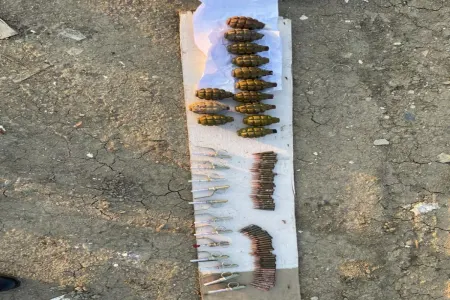 Abşeronda silah-sursat tapıldı - VİDEO