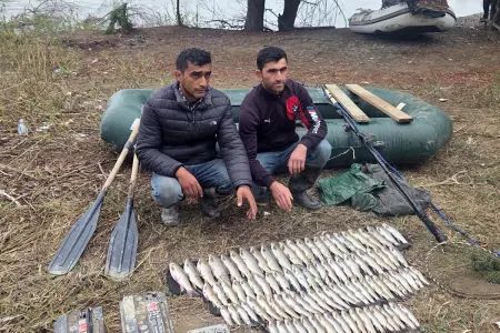 Qanunsuz balıq ovu edən bir qrup şəxs saxlanıldı - FOTO