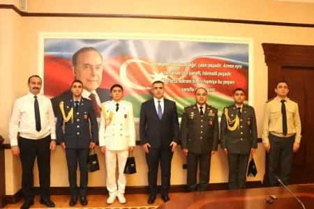 Hərbi Prokuror kursantlarla görüşdü - Fotolar