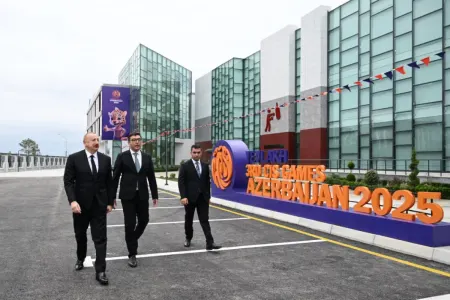 Prezident Yevlax Olimpiya İdman Kompleksinin açılışında iştirak edib - Fotolar