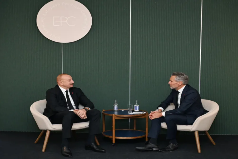 Prezident Kopenhagendə Niderlandın Baş naziri ilə görüşdü - Foto