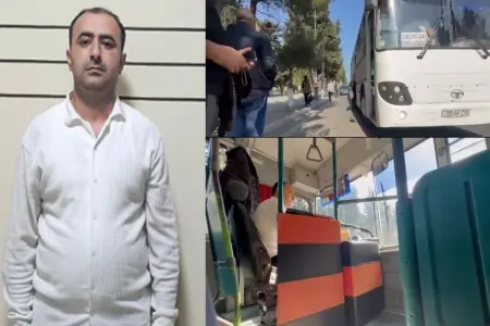 Avtobus sürücüsü həbs olundu - Səbəb bu imiş... - Video