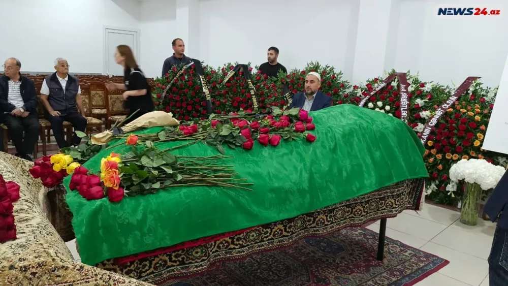 Əminə Yusifqızı ilə vida mərasimi keçirilir - Foto