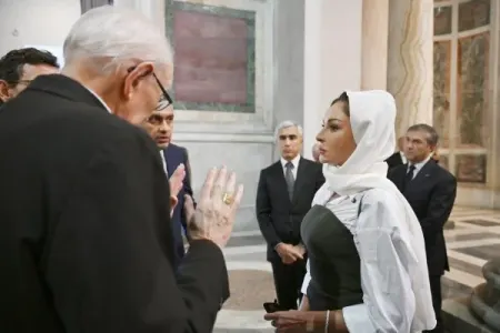 Birinci vitse-prezident bazilikadakı bərpa işləri ilə tanış oldu - FOTOLAR