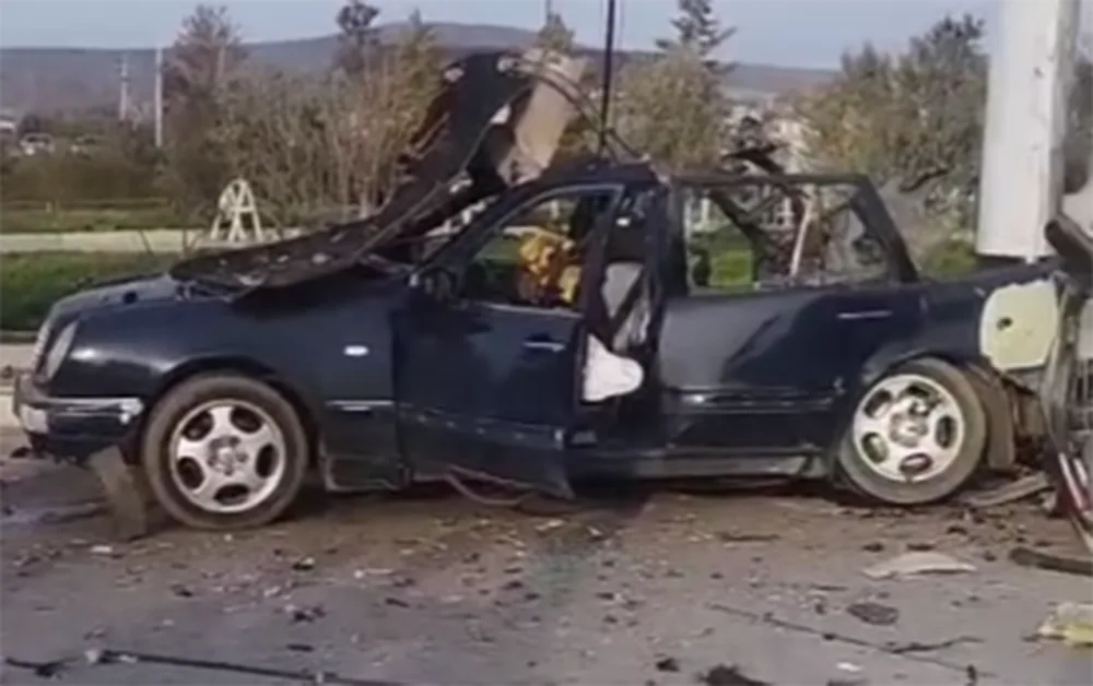 Yanacaqdoldurma məntəqəsində avtomobil partladı