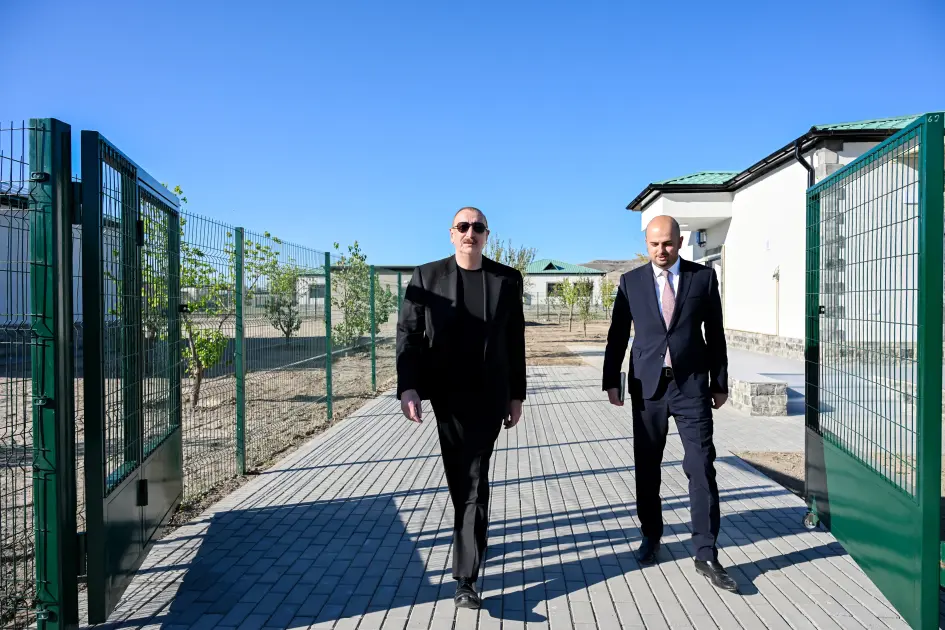 Prezident bu kəndləri gəzdi - Fotolar