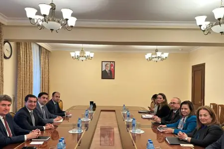 Türkiyəli nazir müavini Hikmət Hacıyev və Xələf Xələfovla görüşdü