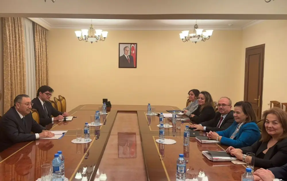 Türkiyəli nazir müavini Hikmət Hacıyev və Xələf Xələfovla görüşdü