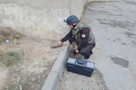 Sumqayıtda top mərmisi tapıldı - Video