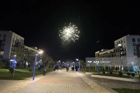 Füzulidə Zəfər Gününə həsr edilən atəşfəşanlıq olub