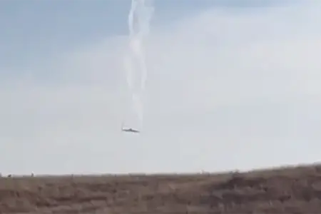 Gürcüstan-Azərbaycan sərhədində hərbi təyyarə qəzaya uğradı - Video - Yeniləndi