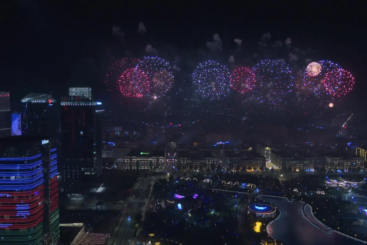 Daşkənddə liderlərin şərəfinə atəşfəşanlıq oldu – FOTO