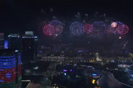 Daşkənddə liderlərin şərəfinə atəşfəşanlıq oldu – FOTO