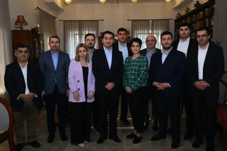 Hikmət Hacıyev erməni nümayəndələrlə görüşdü - Fotolar