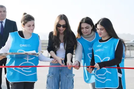 Leyla Əliyeva Qaradağda yeni parkın açılışında - Foto