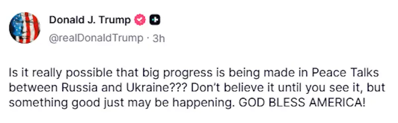 “Nəsə yaxşı bir şey baş verə bilər”: Tramp Cenevrə danışıqları barədə – Foto