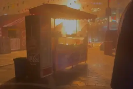 “Soyuq əllər, isti ürək”də yanğın - Video