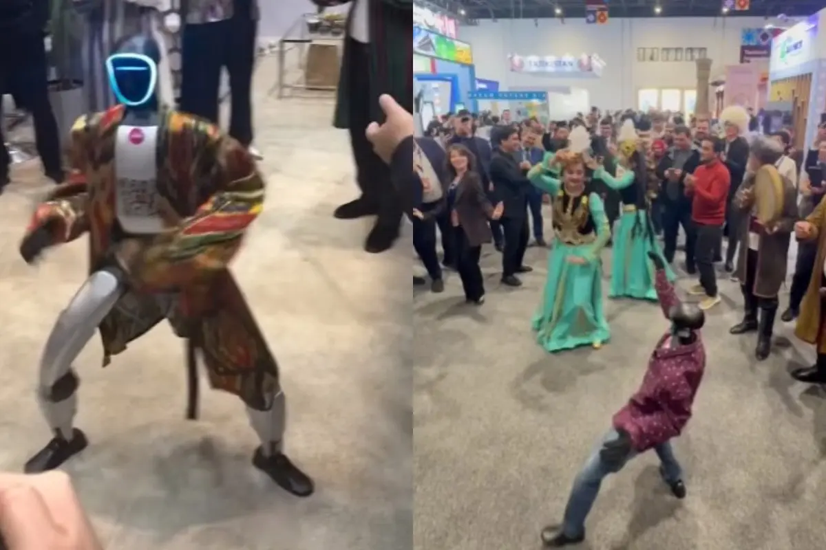 Robot “Qaragöz boy-boy” mahnısına oynadı - Video