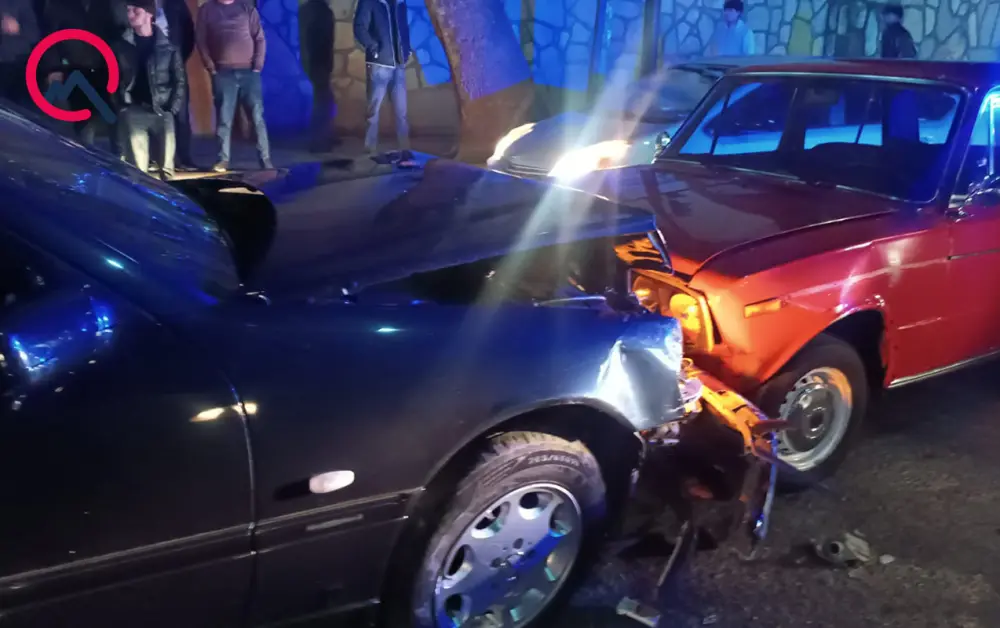 Tovuzda zəncirvari qəza oldu: xəsarət alan var – Foto