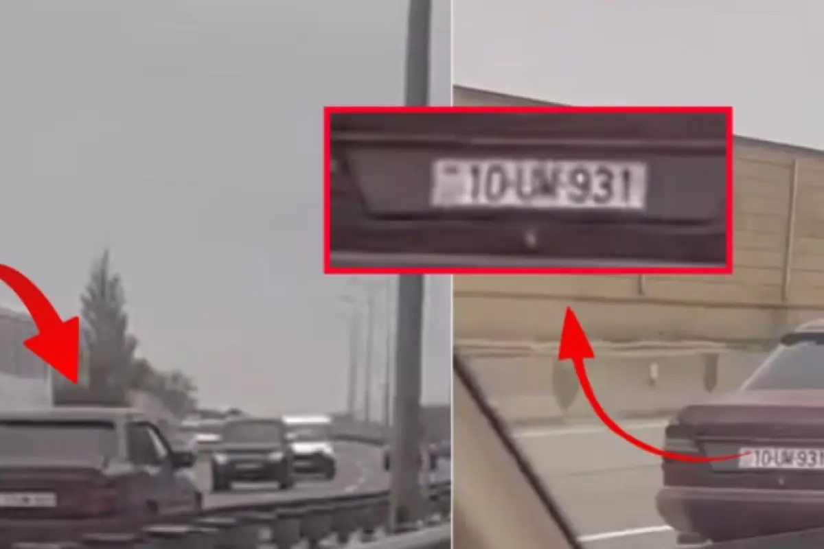 Magistralda “protiv” gedən sürücü həbs edildi - Video