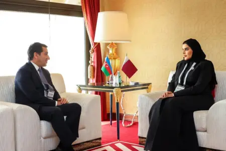 Hikmət Hacıyev Qətərin dövlət naziri ilə görüşdü