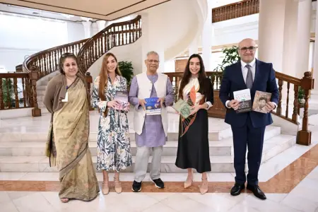 Leyla və Arzu Əliyevalar Məhəmməd Yunusla görüşdülər 