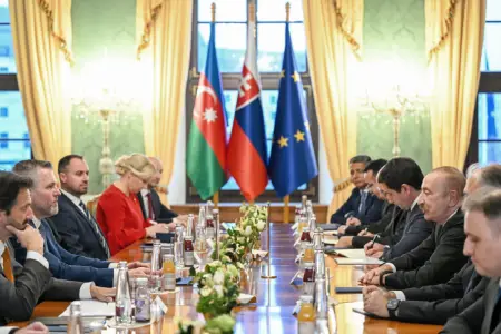 Azərbaycan və Slovakiya Prezidentlərinin geniş tərkibdə görüşü olub