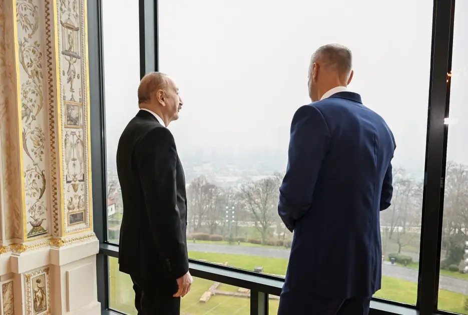 Prezidentin Slovakiya Milli Şurasının sədri ilə təkbətək və geniş tərkibdə görüşləri olub - Foto 