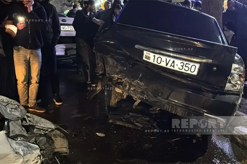 Sumqayıtda qəza: 8 avtomobil toqquşdu