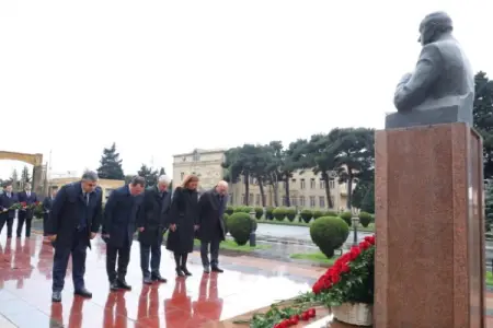 YAP Nizami rayon təşkilatı Ulu Öndərə həsr olunmuş tədbir keçirib - Foto