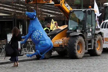 Brüsseldə xaos: fermerlərin etirazı iğtişaşa çevrildi – Fotolar