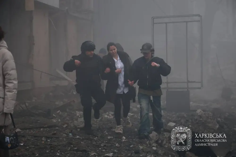 Xarkova raket zərbəsi: 30 nəfər yaralandı – Fotolar