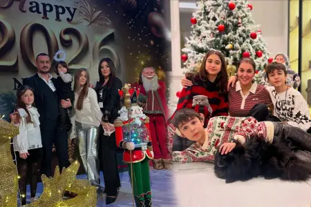 Ailələri ilə bayram fotosu paylaşdılar - Fotolar