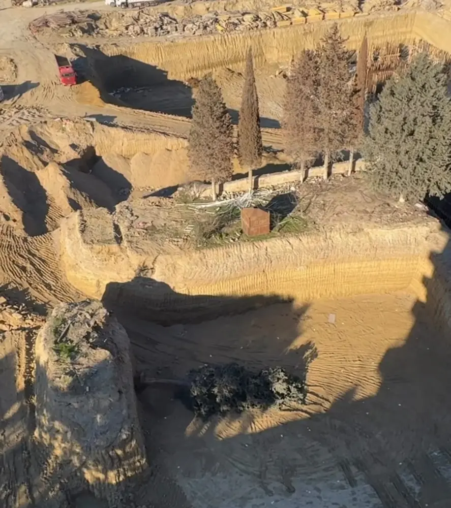 “Avant Group”un tikintisində ağac kəsildi, akt tərtib edildi - Video 