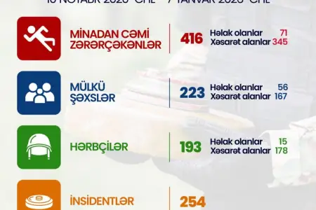 71 ölü, 345 yaralı: minaların ölkəmizə vurduğu zərər