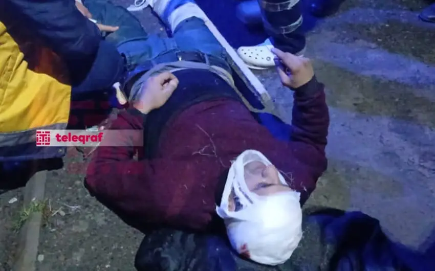 Ağdamda yolu keçən piyadanı avtomobil vurdu – Fotolar