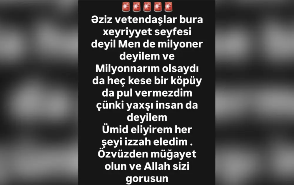 Brilliant Dadaşovanın oğlundan səs-küy yaradan paylaşım - Foto