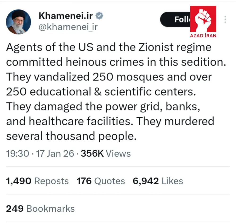 İran etirazlar zamanı minlərlə insanın öldürüldüyünü təsdiqlədi