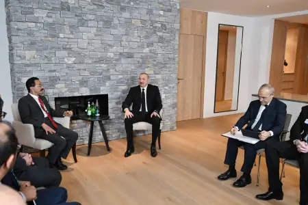 Prezident İlham Əliyev Sultan Əhməd bin Sulaim ilə görüşdü